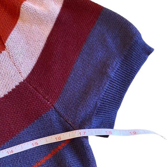 NWOT White Modcoth Chevron Pattern Cap Sleeve Sweater - Picture 9 of 13